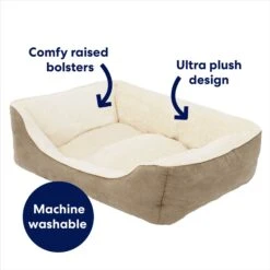 Frisco Rectangular Bolster Cat & Dog Bed -Frisco Sales Store 113275 PT4. AC SS1800 V1667227172