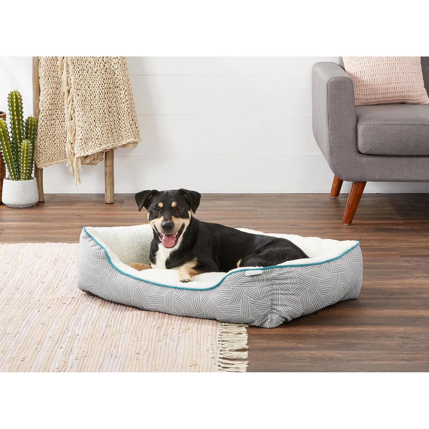 Frisco Sherpa Rectangular Bolster Cat & Dog Bed Frisco Sherpa Rectangular Bolster Cat & Dog Bed -Frisco Sales Store 144851 MAIN. AC SS1800 V1568843576