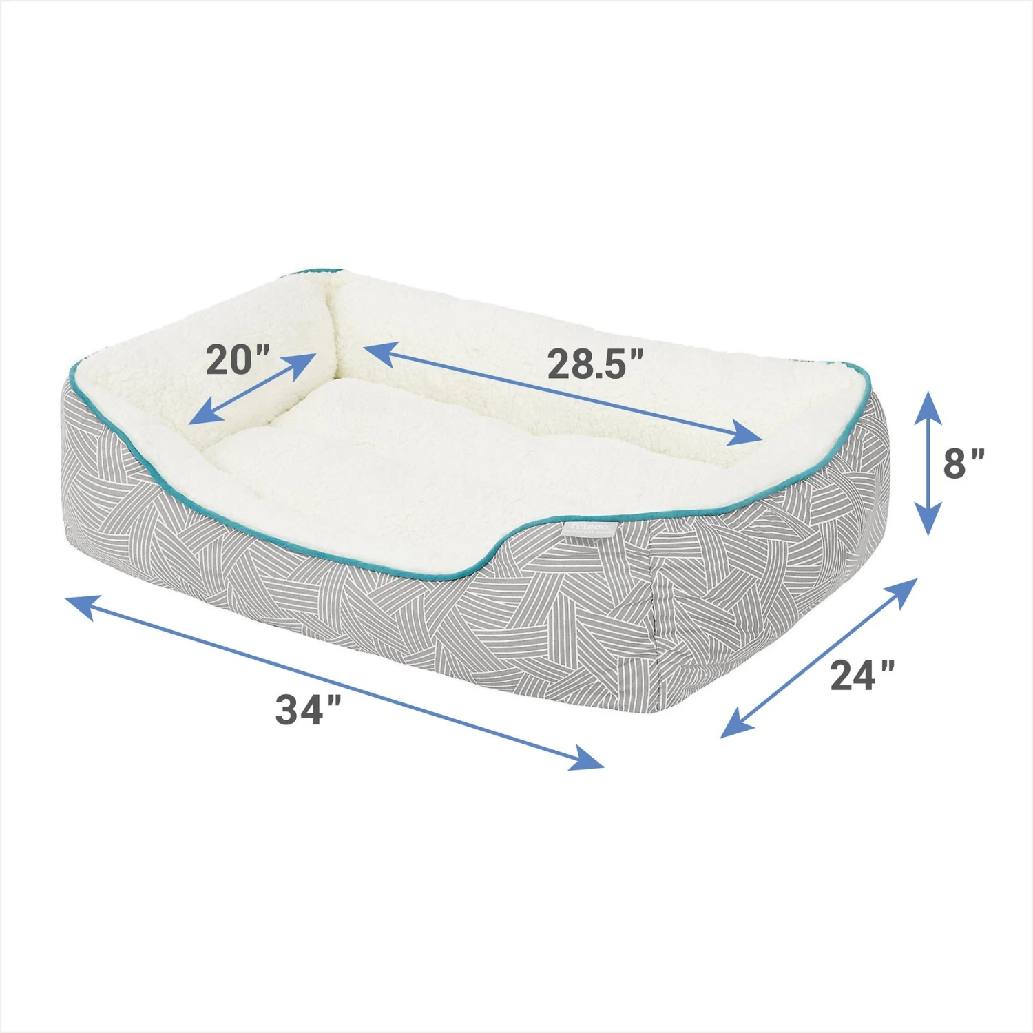 Frisco Sherpa Rectangular Bolster Cat & Dog Bed Frisco Sherpa Rectangular Bolster Cat & Dog Bed -Frisco Sales Store 144851 PT1. AC SS1800 V1647896038