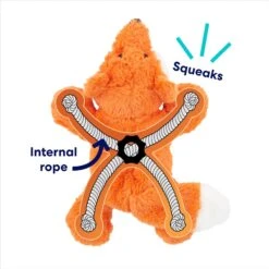 Frisco Fox Plush With Inside Rope Squeaky Dog Toy -Frisco Sales Store 147065 PT2. AC SS1800 V1692019954