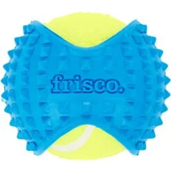 Frisco Fetch Squeaky Tennis Ball With Rubber Sleeve Dog Toy
