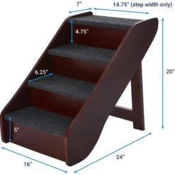 Frisco Deluxe Foldable Wooden Carpeted Cat & Dog Stairs -Frisco Sales Store 156781 PT3. AC SS1800 V1569621868