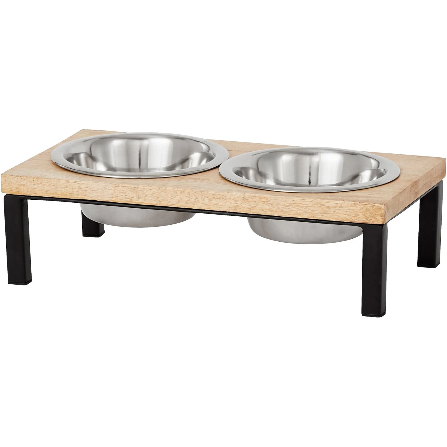 Frisco Wood Elevated Stainless Steel Double Diner Dog & Cat Bowl Frisco Wood Elevated Stainless Steel Double Diner Dog & Cat Bowl -Frisco Sales Store 161144 PT1. AC SS1800 V1578432808