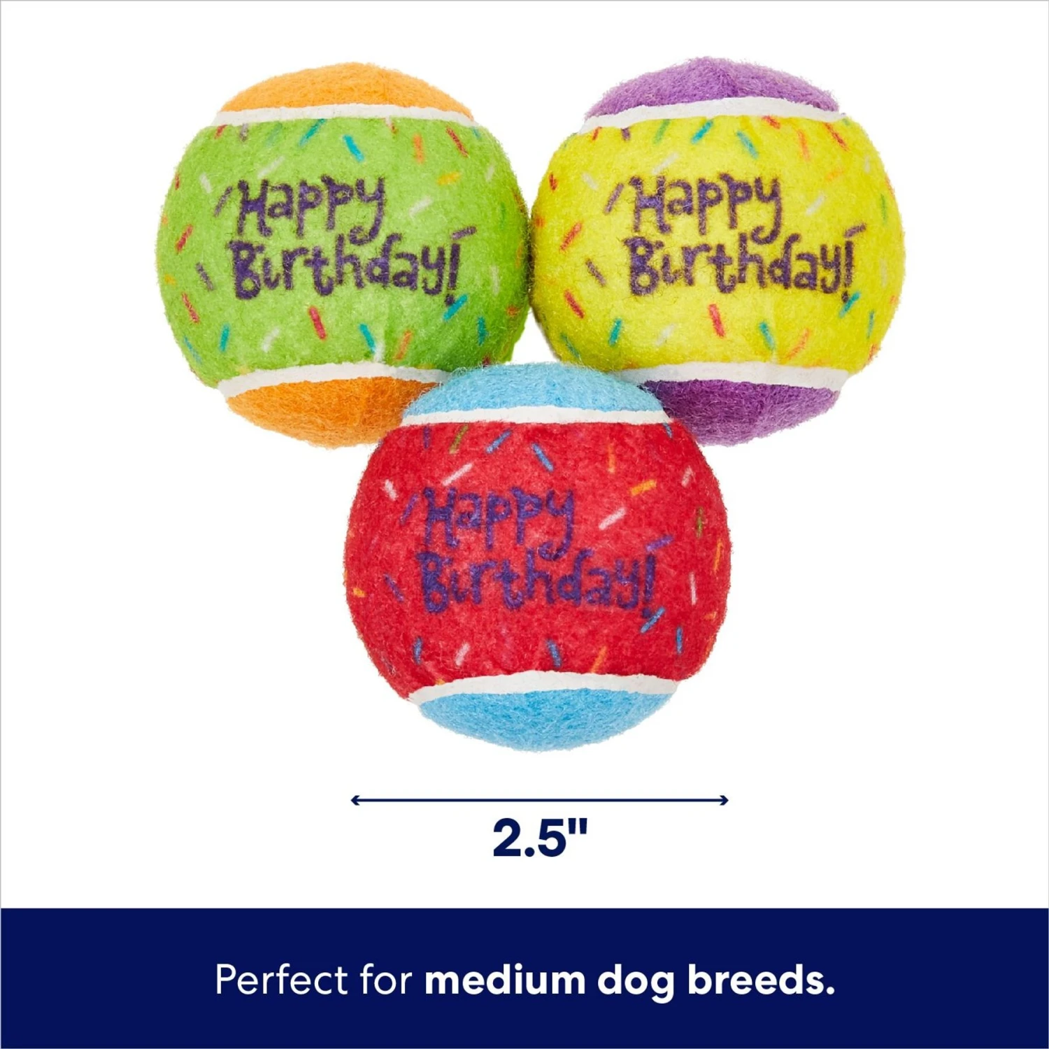 Frisco Birthday Fetch Squeaky Tennis Ball Dog Toy Frisco Birthday Fetch Squeaky Tennis Ball Dog Toy -Frisco Sales Store 162914 PT1. AC SS1800 V1692020077