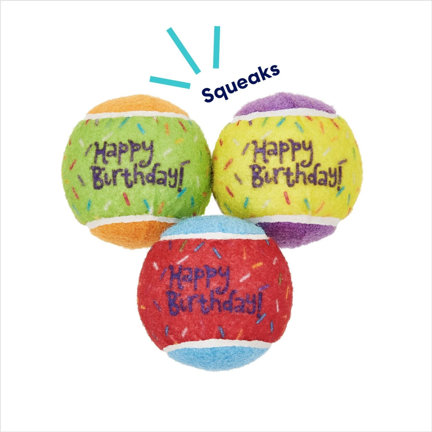 Frisco Birthday Fetch Squeaky Tennis Ball Dog Toy Frisco Birthday Fetch Squeaky Tennis Ball Dog Toy -Frisco Sales Store 162914 PT2. AC SS1800 V1692020013