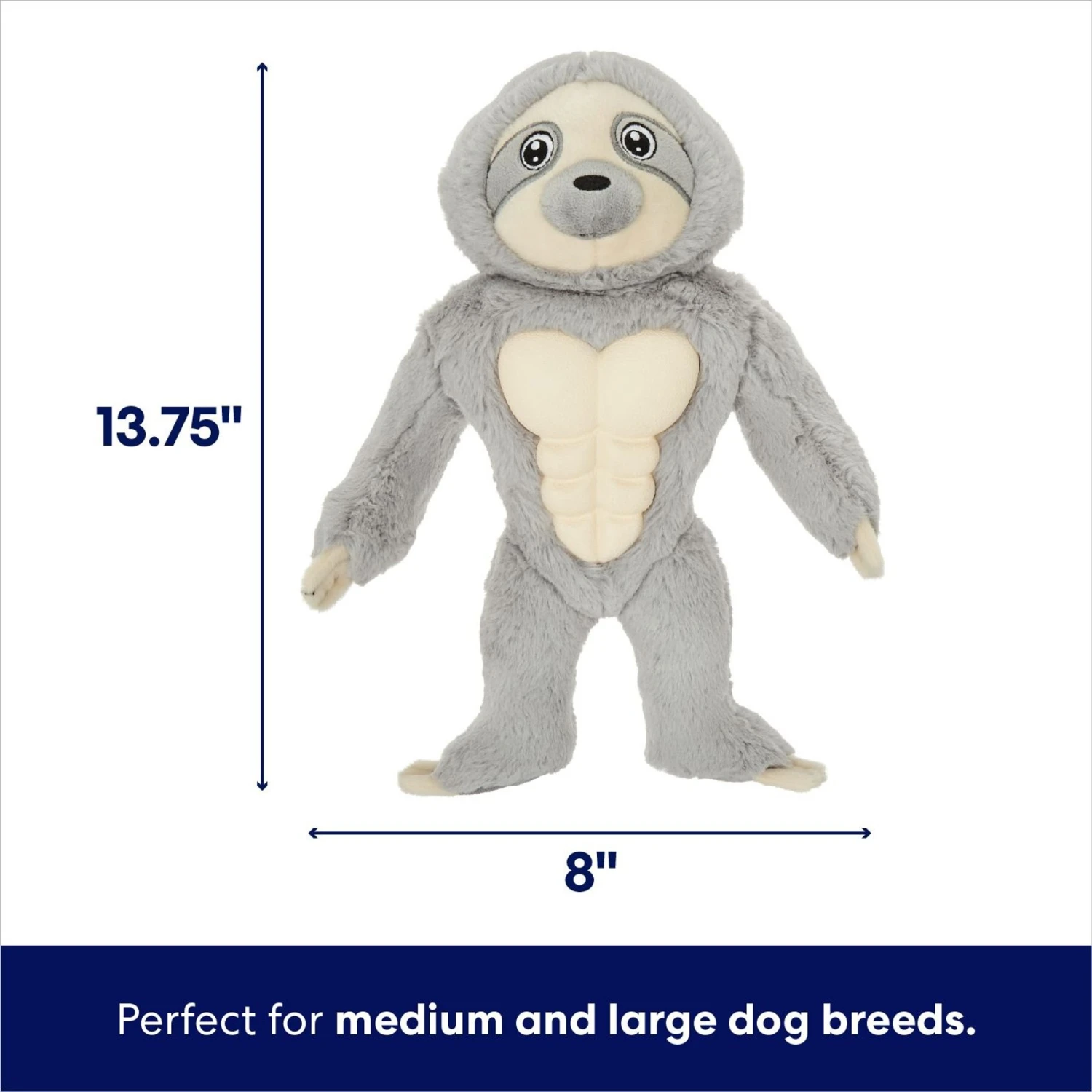 Frisco Sloth Muscle Plush Squeaky Dog Toy Frisco Sloth Muscle Plush Squeaky Dog Toy -Frisco Sales Store 174715 PT1. AC SS1800 V1692020077