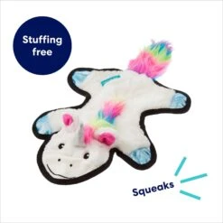 Frisco Unicorn Stuffing-Free Flat Plush Squeaky Dog Toy -Frisco Sales Store 174737 PT2. AC SS1800 V1695670697