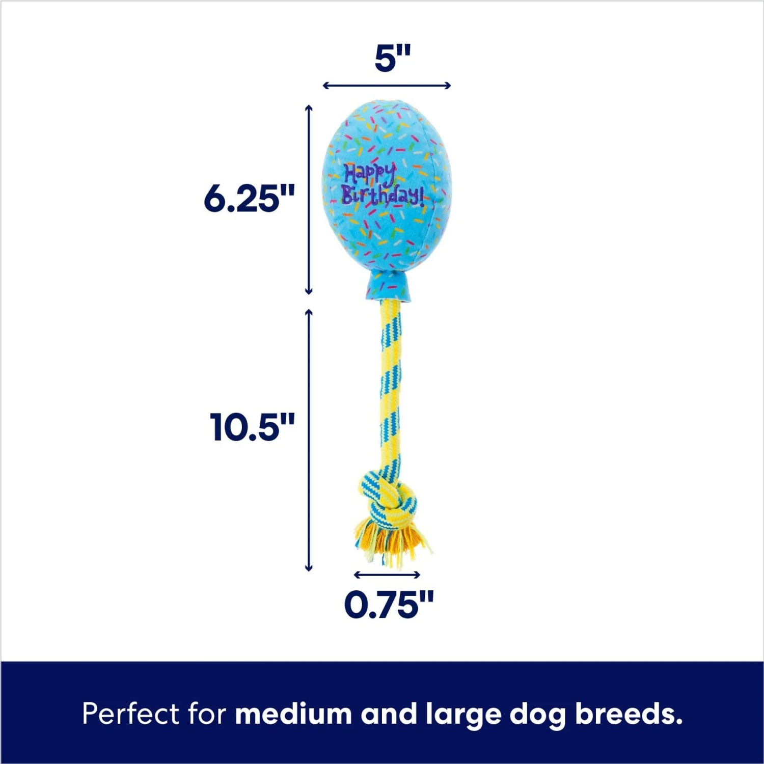 Frisco Birthday Balloon Plush with Rope Squeaky Dog Toy Frisco Birthday Balloon Plush With Rope Squeaky Dog Toy -Frisco Sales Store 177807 PT1. AC SS1800 V1695748354