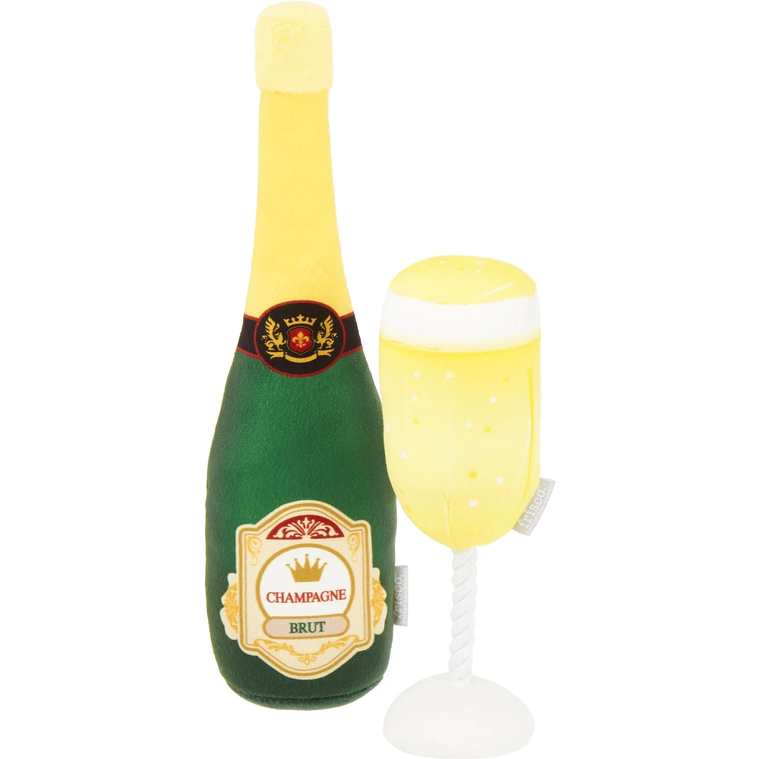 Frisco Champagne & Flute Plush Squeaky Dog Toy Frisco Champagne & Flute Plush Squeaky Dog Toy -Frisco Sales Store 183243 Main. AC SS1800 V1573748286