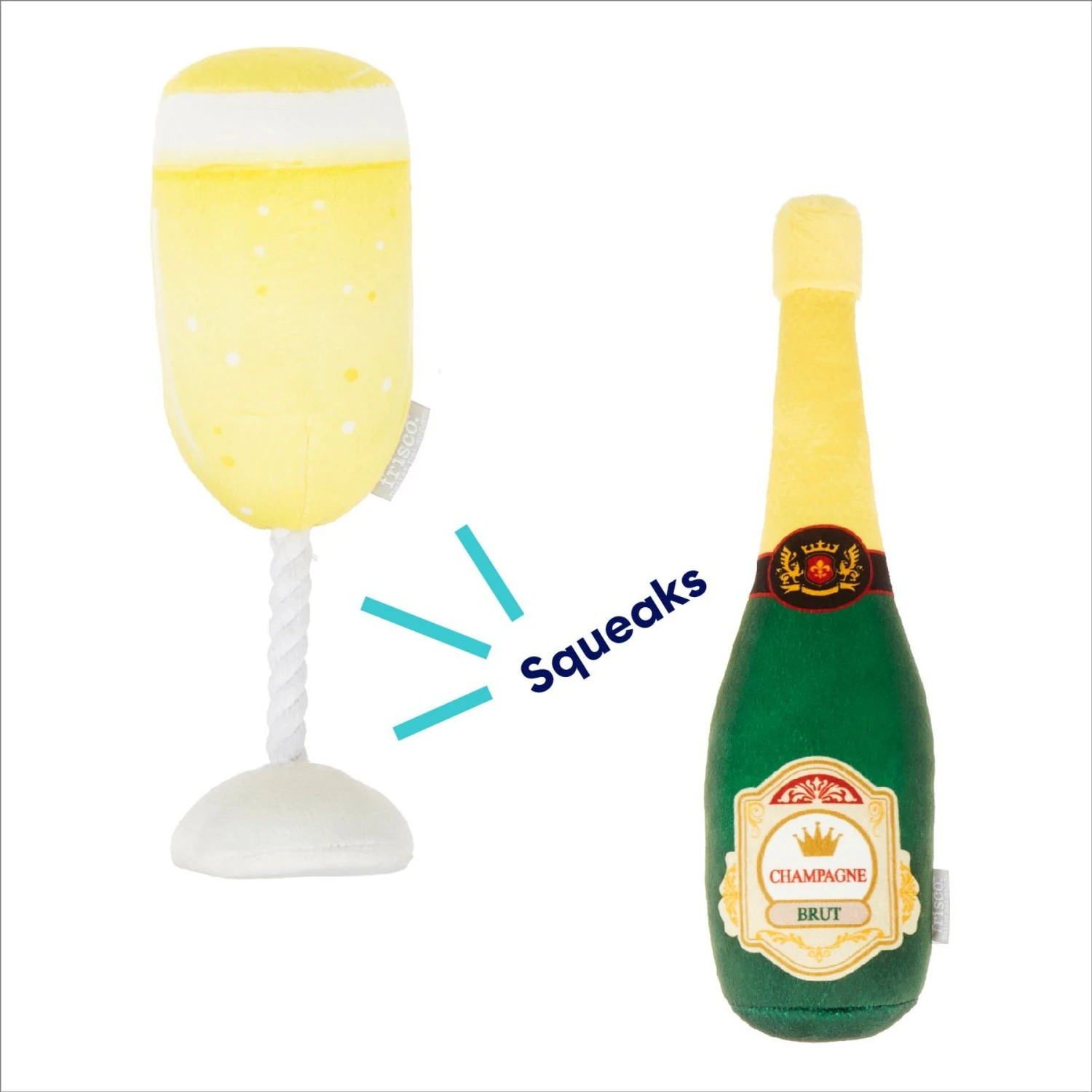 Frisco Champagne & Flute Plush Squeaky Dog Toy Frisco Champagne & Flute Plush Squeaky Dog Toy -Frisco Sales Store 183243 PT2. AC SS1800 V1695748473