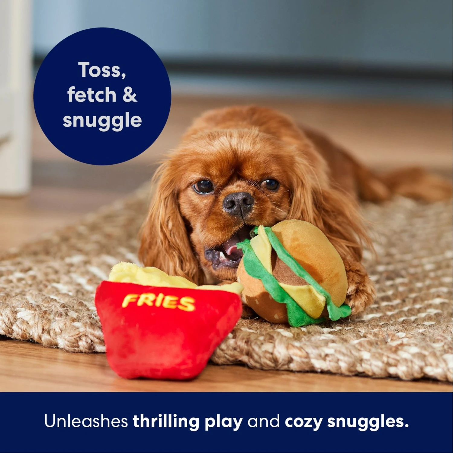 Frisco Burger & Fries Plush Squeaky Dog Toy Frisco Burger & Fries Plush Squeaky Dog Toy -Frisco Sales Store 213822 PT3. AC SS1800 V1695241915