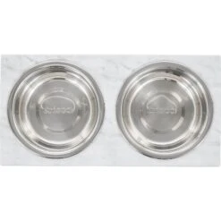 Frisco Marble Print Stainless Steel Double Elevated Dog Bowl -Frisco Sales Store 216017 PT3. AC SS1800 V1591020397