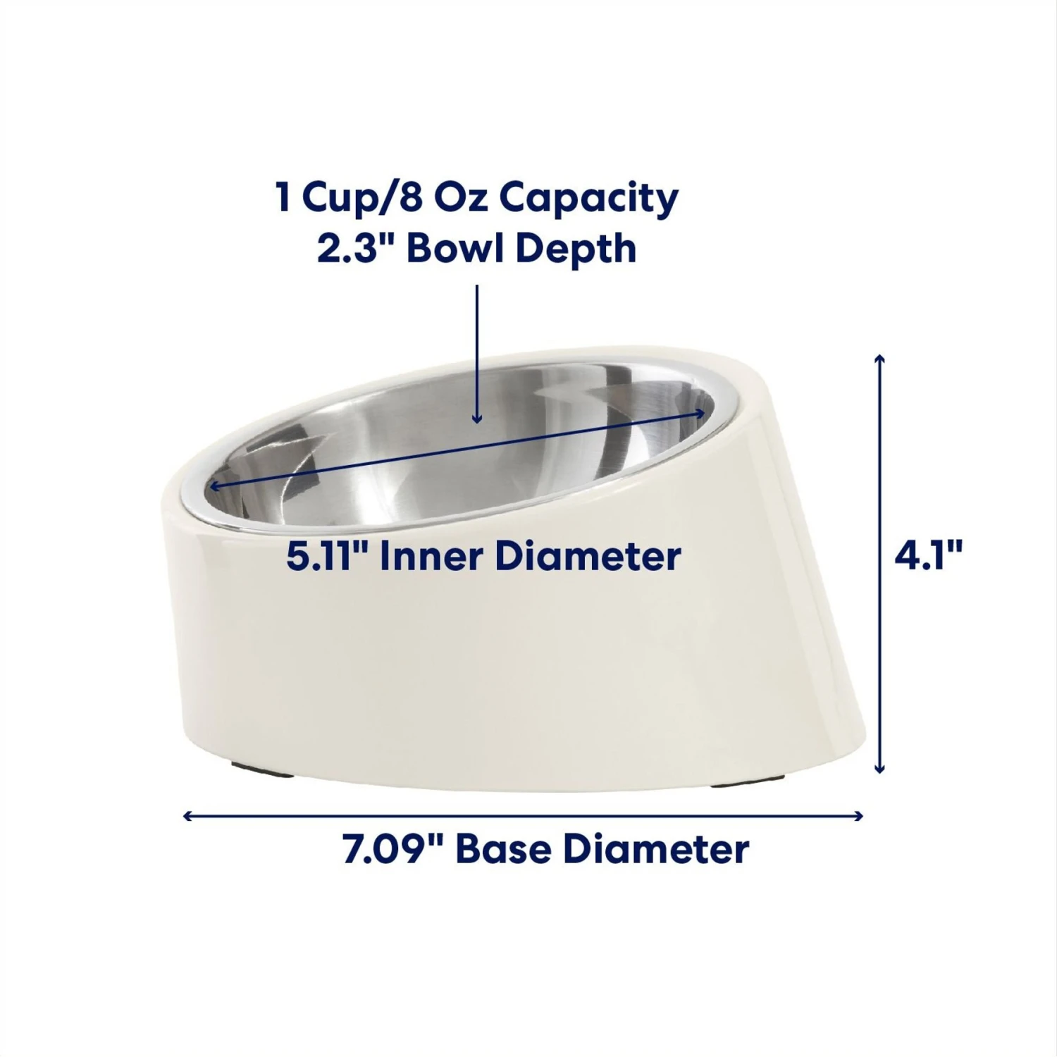 Frisco Slanted Stainless Steel Bowl Frisco Slanted Stainless Steel Bowl -Frisco Sales Store 216028 PT1. AC SS1800 V1685731992
