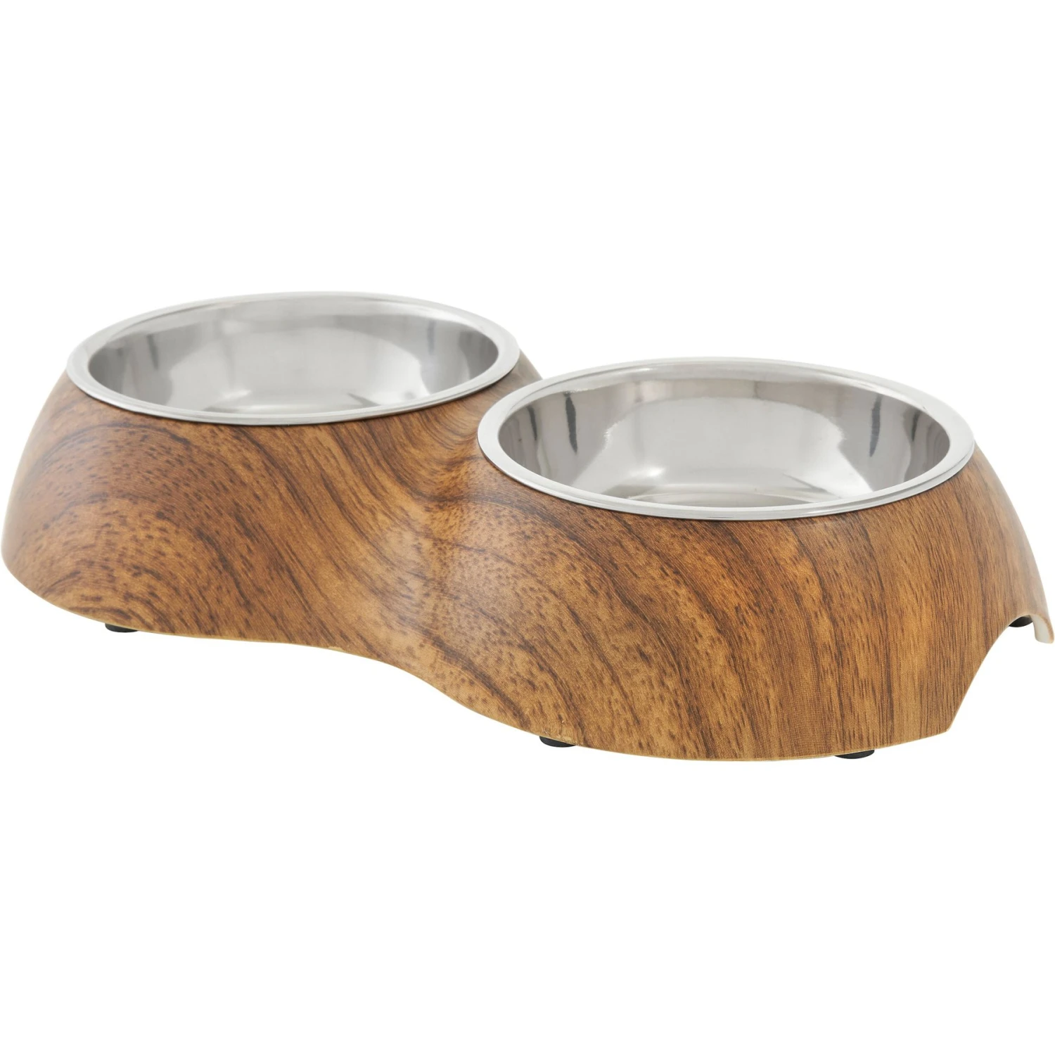 Frisco Double Stainless Steel Bowl, Wood Design Frisco Double Stainless Steel Bowl, Wood Design -Frisco Sales Store 216068 MAIN. AC SS1800 V1591021033