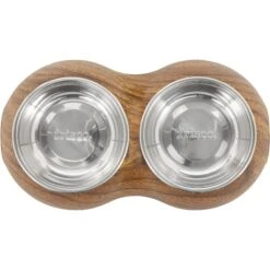 Frisco Double Stainless Steel Bowl, Wood Design 3 Frisco Double Stainless Steel Bowl, Wood Design -Frisco Sales Store 216068 PT3. AC SS1800 V1591021035
