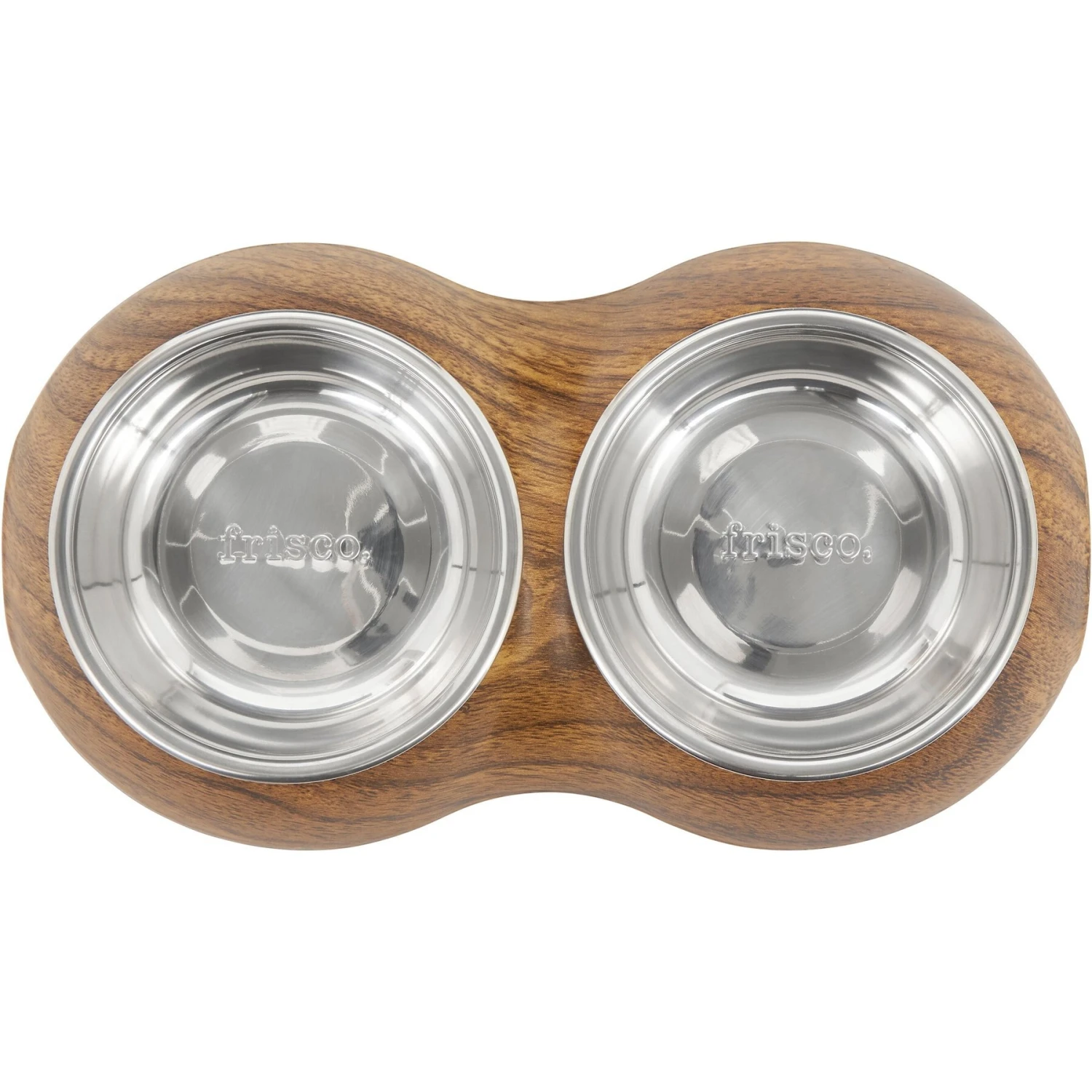 Frisco Double Stainless Steel Bowl, Wood Design Frisco Double Stainless Steel Bowl, Wood Design -Frisco Sales Store 216068 PT3. AC SS1800 V1591021035