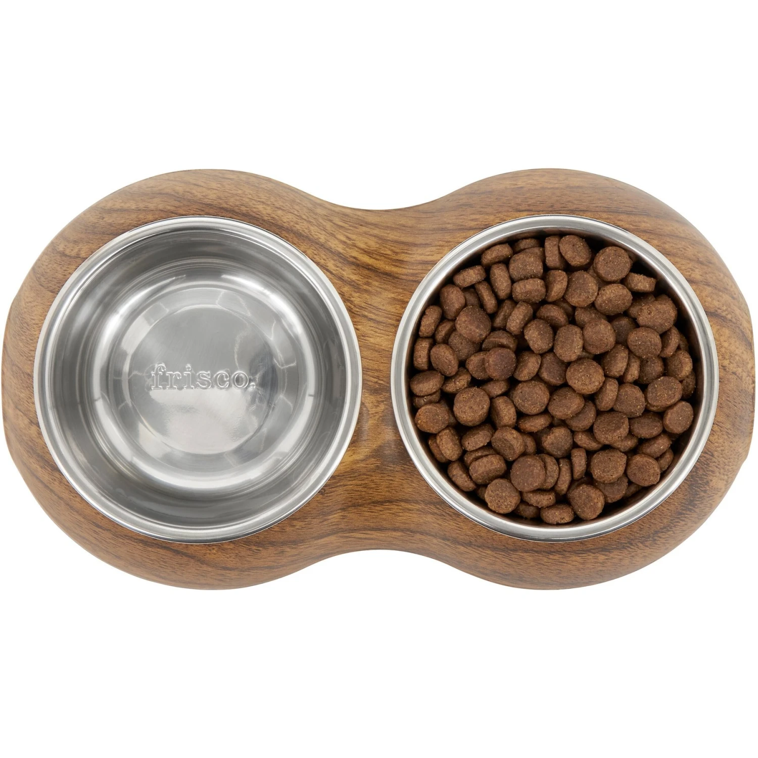 Frisco Double Stainless Steel Bowl, Wood Design Frisco Double Stainless Steel Bowl, Wood Design -Frisco Sales Store 216068 PT4. AC SS1800 V1591021017