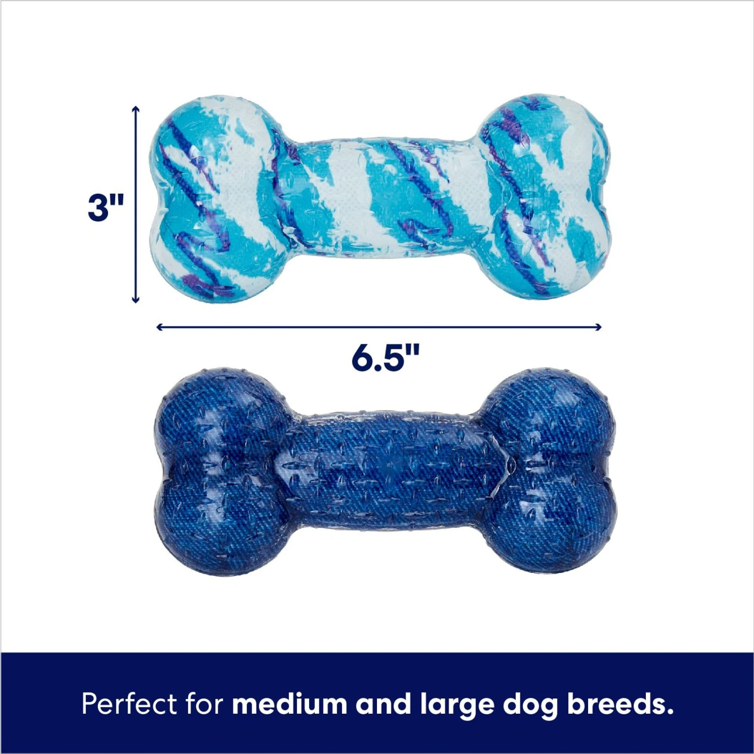 Frisco Retro Denim & Swirl TPR Bone Squeaky Dog Toy Frisco Retro Denim & Swirl TPR Bone Squeaky Dog Toy -Frisco Sales Store 230341 PT1. AC SS1800 V1695748895