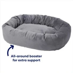 Frisco Velvet Round Bolster Dog Bed W/Removable Cover -Frisco Sales Store 232178 PT2. AC SS1800 V1671203057