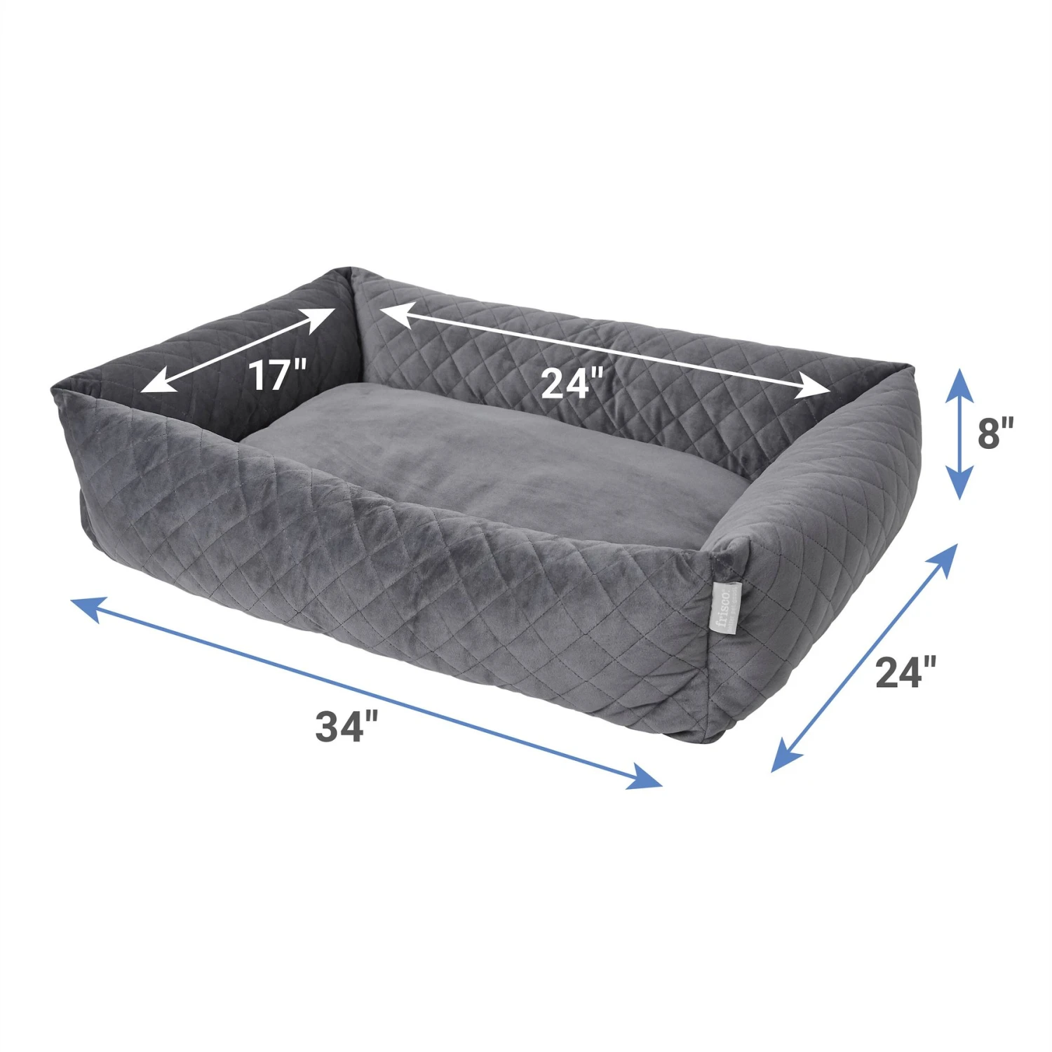 Frisco Velvet Rectangular Bolster Cat & Dog Bed Frisco Velvet Rectangular Bolster Cat & Dog Bed -Frisco Sales Store 232181 PT1. AC SS1800 V1601992737