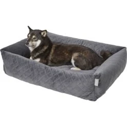 Frisco Velvet Rectangular Bolster Cat & Dog Bed 2 Frisco Velvet Rectangular Bolster Cat & Dog Bed -Frisco Sales Store 232181 PT2. AC SS1800 V1600351586