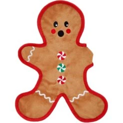 Frisco Holiday Gingerbread Man Flat Plush Squeaky Dog Toy -Frisco Sales Store 233241 PT3. AC SS1800 V1600872370