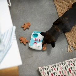 Frisco Holiday Milk & Gingerbread Cookies Hide & Seek Puzzle Plush Squeaky Dog Toy -Frisco Sales Store 233262 PT5. AC SS1800 V1665759769