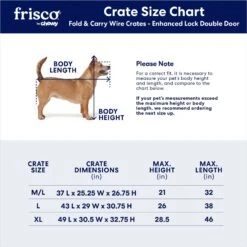 Frisco Heavy Duty Enhanced Lock Double Door Fold & Carry Wire Dog Crate & Mat Kit -Frisco Sales Store 233736 PT2. AC SS1800 V1667228087