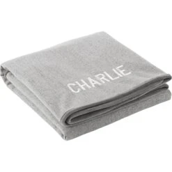 Frisco Faux Linen Personalized Dog & Cat Blanket -Frisco Sales Store 234954 PT2. AC SS1800 V1597843555