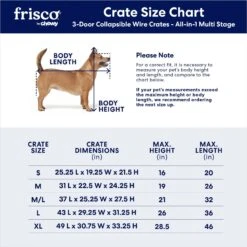 Frisco Heavy Duty All-in-1 Multi-Stage 3 Door Collapsible Wire Dog Crate -Frisco Sales Store 247915 PT2. AC SS1800 V1611265566