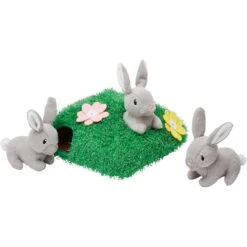 Frisco Sales Store 43 Frisco Spring Bunny Burrow Hide & Seek Plush Squeaky Dog Toy