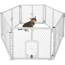 Frisco 6-Panel Plastic Exercise Dog Playpen, Light Gray -Frisco Sales Store 252045 PT2. AC SS1800 V1611089724