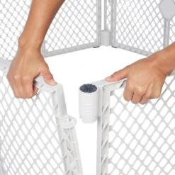 Frisco 6-Panel Plastic Exercise Dog Playpen, Light Gray -Frisco Sales Store 252045 PT4. AC SS1800 V1611089735