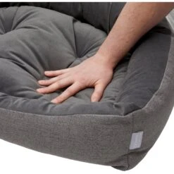 Frisco Rectangular Personalized Bolster Dog Bed W/Removable Cover, Dark Gray, X-Large -Frisco Sales Store 252611 PT7. AC SS1800 V1604528810