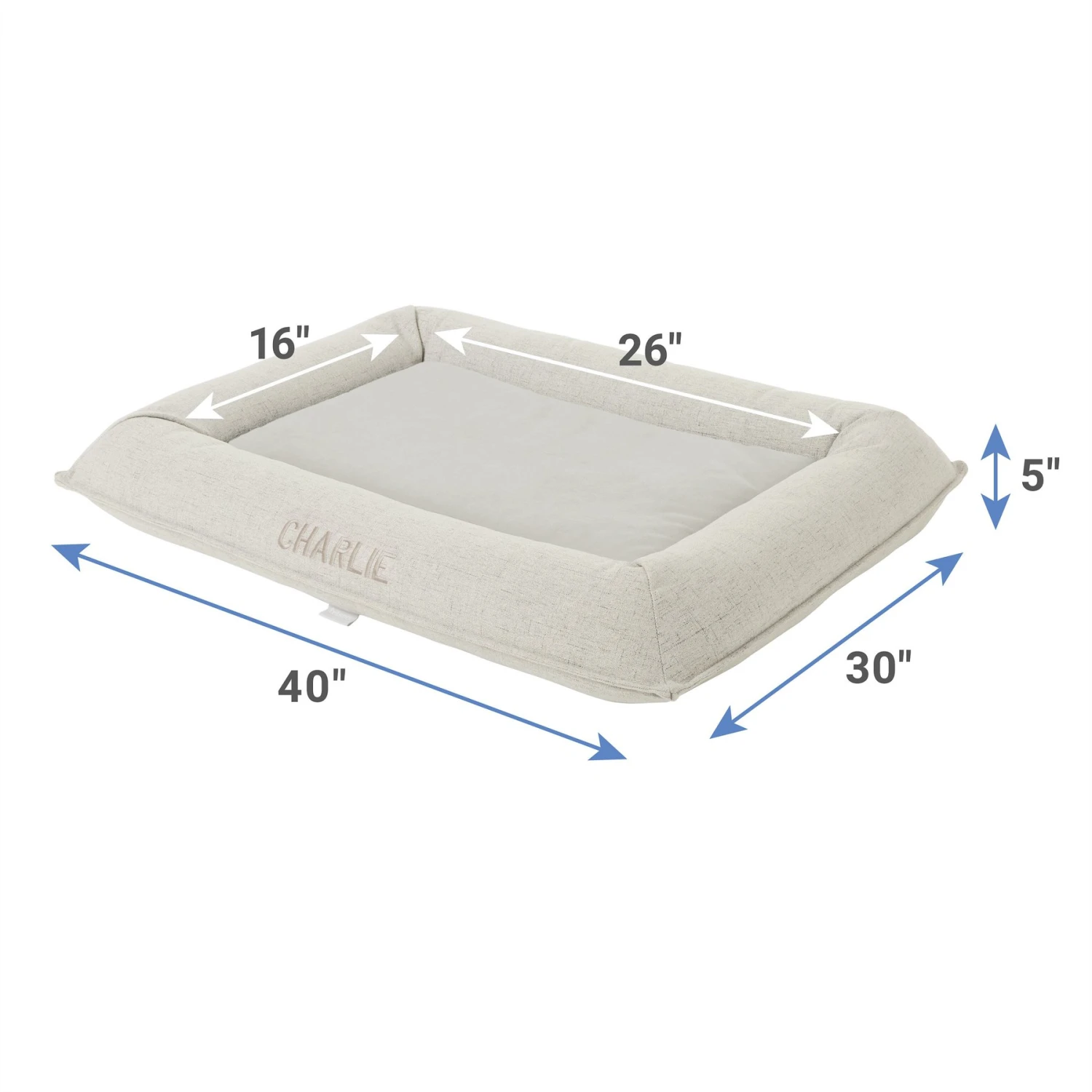 Frisco Orthopedic Personalized Bolster Dog Bed w/Removable Cover Frisco Orthopedic Personalized Bolster Dog Bed W/Removable Cover -Frisco Sales Store 252619 PT2. AC SS1800 V1605138732