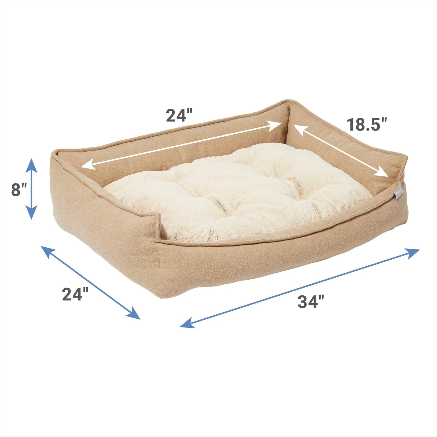 Frisco Faux Felt Flange Edge Bolster Cat & Dog Bed Frisco Faux Felt Flange Edge Bolster Cat & Dog Bed -Frisco Sales Store 255166 PT1. AC SS1800 V1616592773