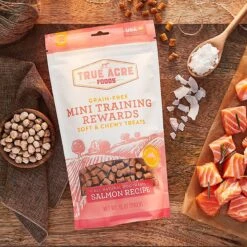 Frisco Fetch Squeaking Colorful Tennis Ball Dog Toy & True Acre Foods Salmon Recipe Mini-Training Rewards Grain-Free Soft & Chewy Dog Treats -Frisco Sales Store 255469 PT5. AC SS1800 V1603199477