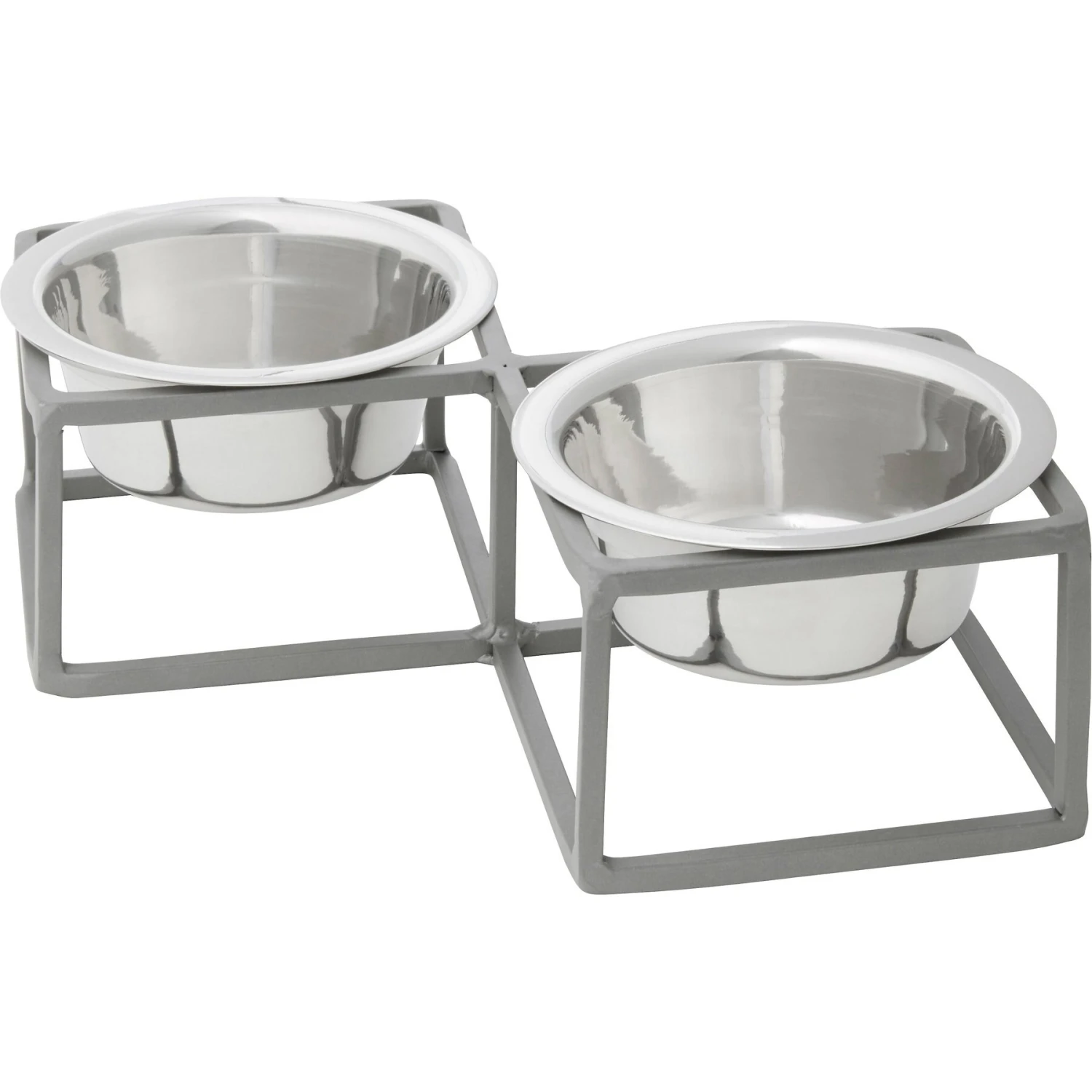 Frisco Elevated Diamond Stainless Steel Double Diner Dog & Cat Bowl Frisco Elevated Diamond Stainless Steel Double Diner Dog & Cat Bowl -Frisco Sales Store 257147 PT2. AC SS1800 V1612365678