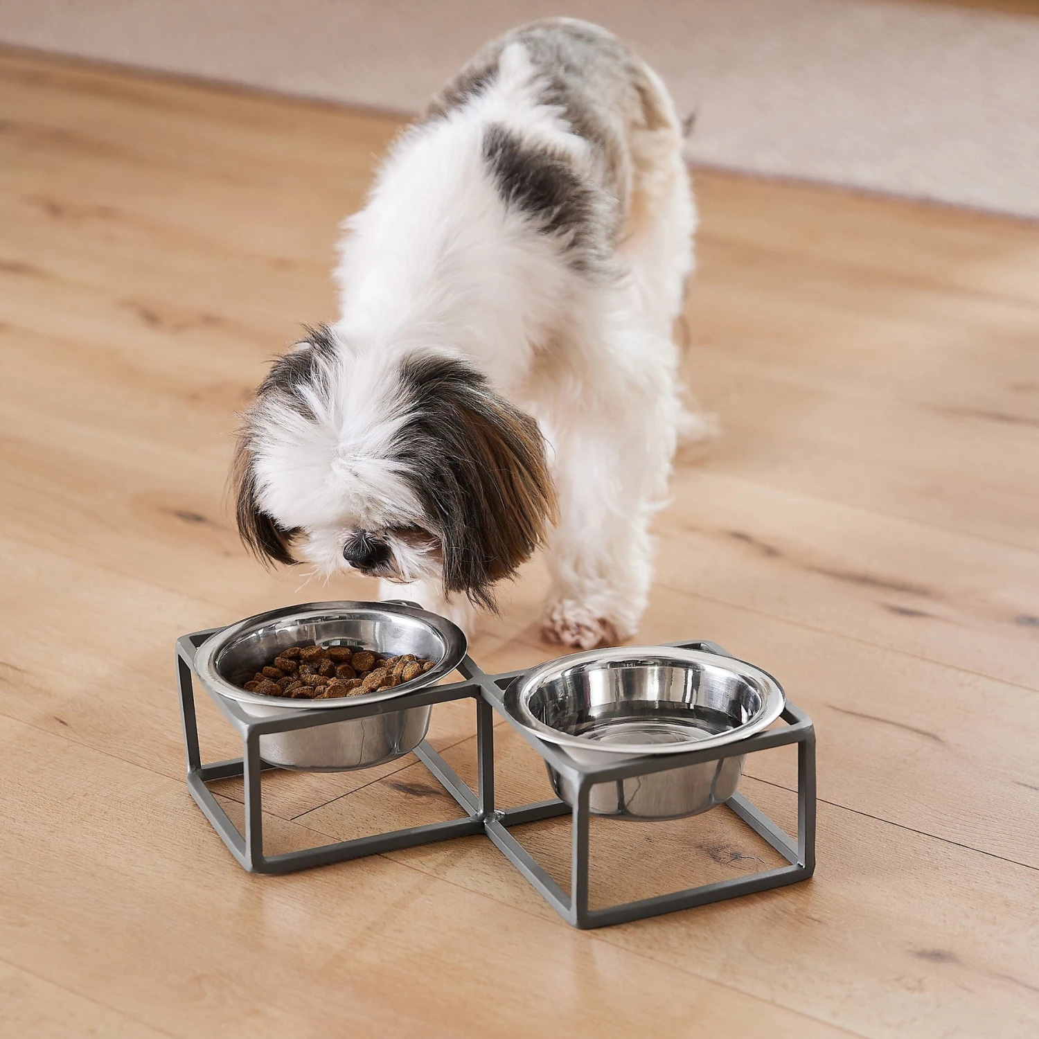 Frisco Elevated Diamond Stainless Steel Double Diner Dog & Cat Bowl Frisco Elevated Diamond Stainless Steel Double Diner Dog & Cat Bowl -Frisco Sales Store 257147 PT8. AC SS1800 V1615840442