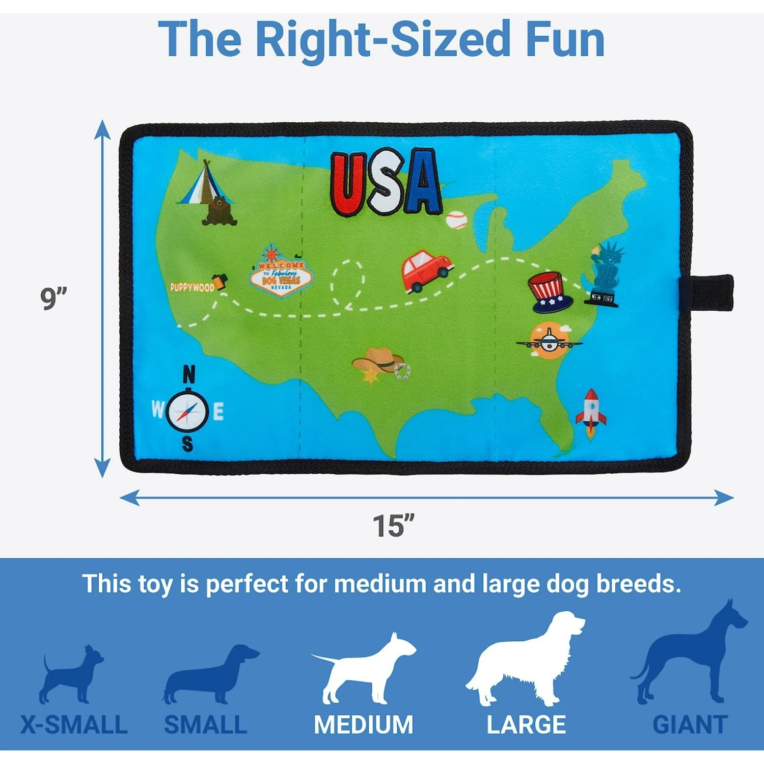 Frisco Road Trip Foldable Map Flat Plush Squeaky Dog Toy Frisco Road Trip Foldable Map Flat Plush Squeaky Dog Toy -Frisco Sales Store 261998 PT1. AC SS1800 V1622563942