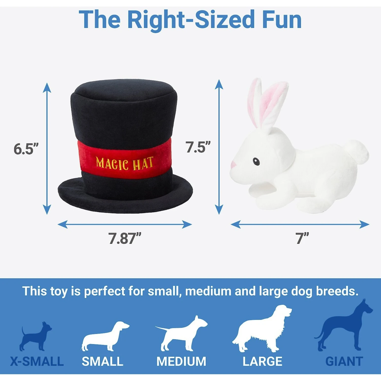Frisco Magic Rabbit in a Hat 2-in-1 Plush Squeaky Dog Toy Frisco Magic Rabbit In A Hat 2-in-1 Plush Squeaky Dog Toy -Frisco Sales Store 265616 PT1. AC SS1800 V1623352138