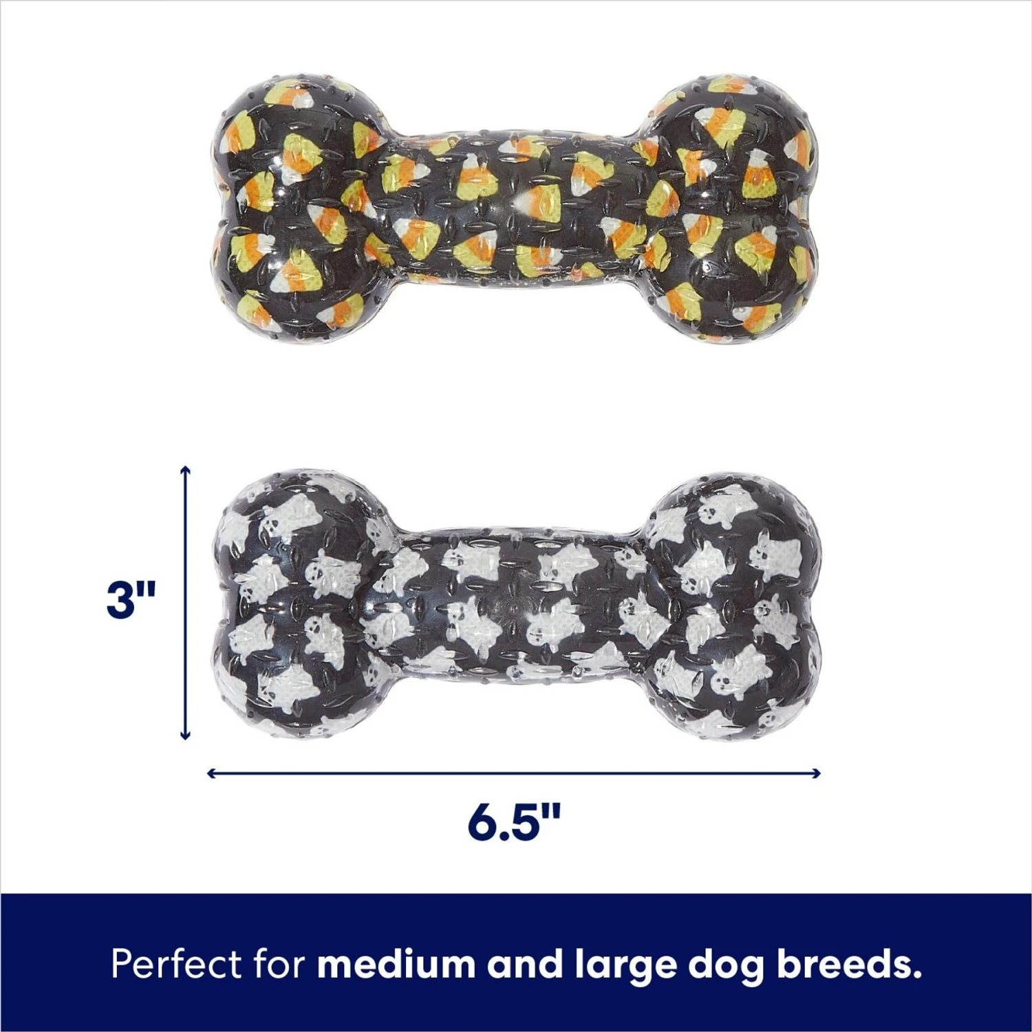 Frisco Halloween Candy Corn & Ghosts TPR Bone Squeaky Dog Toy, 2 count Frisco Halloween Candy Corn & Ghosts TPR Bone Squeaky Dog Toy, 2 Count -Frisco Sales Store 270529 PT1. AC SS1800 V1689878436