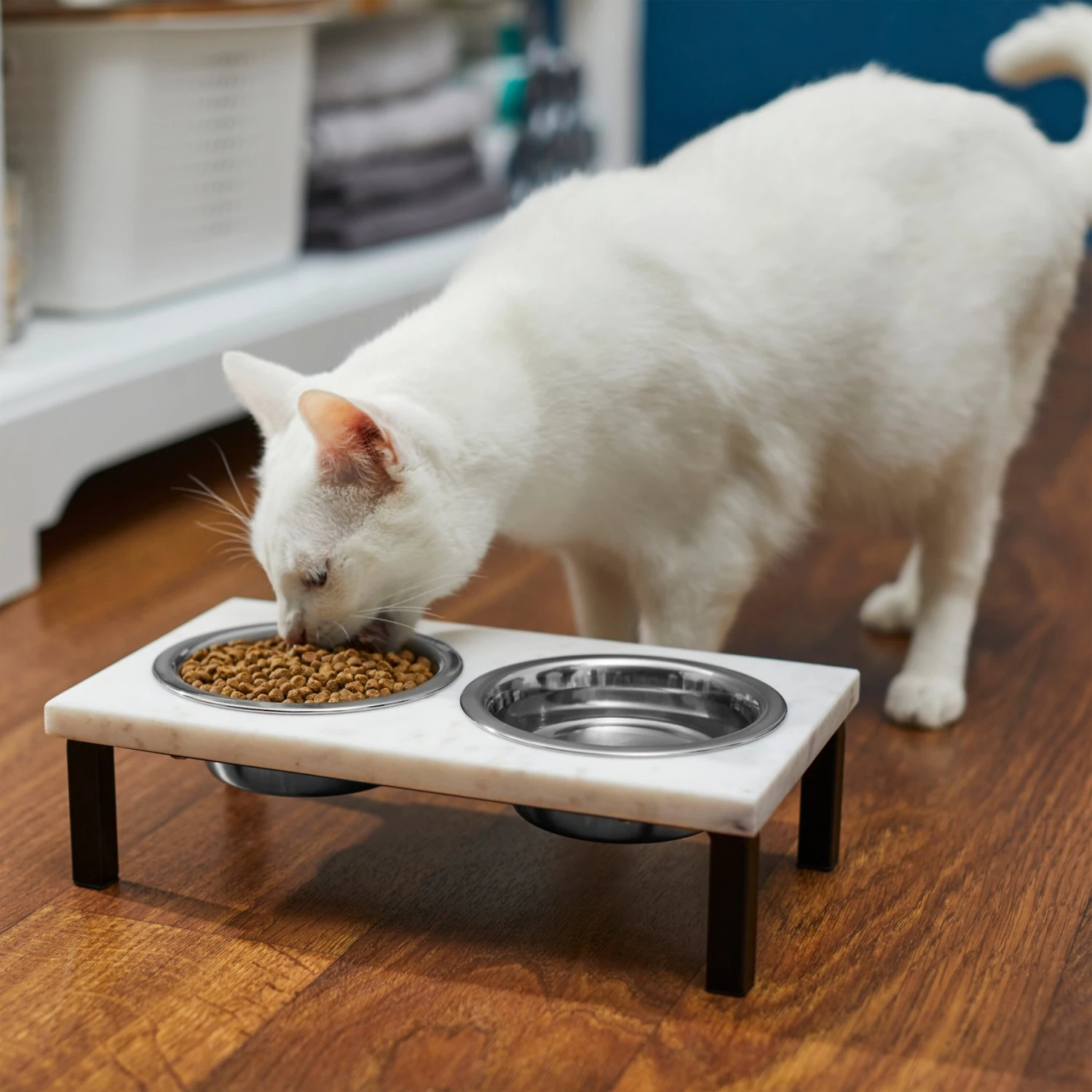 Frisco Marble Elevated Stainless Steel Double Diner Dog & Cat Bowls Frisco Marble Elevated Stainless Steel Double Diner Dog & Cat Bowls -Frisco Sales Store 277559 PT3. AC SS1800 V1630347820
