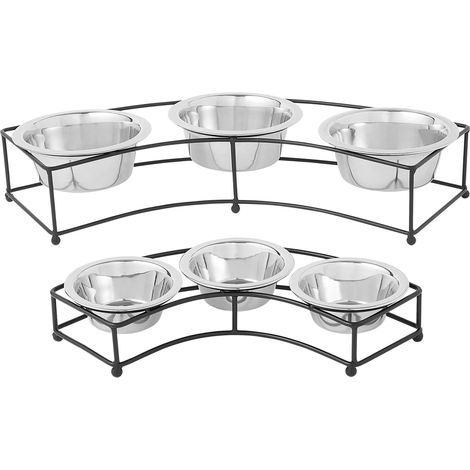 Frisco Multi Pet Feeding 3-Bowls Curved Stainless Steel Dog & Cat Bowl Frisco Multi Pet Feeding 3-Bowls Curved Stainless Steel Dog & Cat Bowl -Frisco Sales Store 277563 PT5. AC SS1800 V1627936053