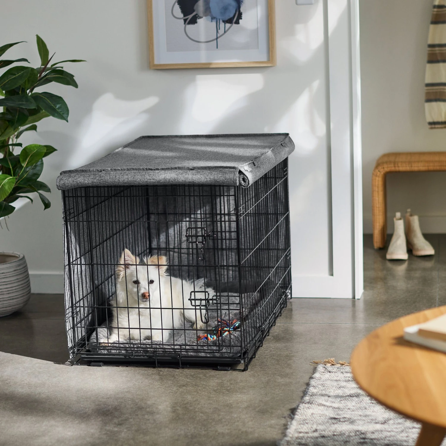 Frisco Faux linen Dog Crate Cover Frisco Faux Linen Dog Crate Cover -Frisco Sales Store 289630 PT5. AC SS1800 V1644249178