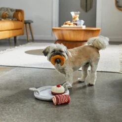 Frisco Brunch Pastry Plate Plush Squeaky Dog Toy -Frisco Sales Store 297262 PT3. AC SS1800 V1642087931