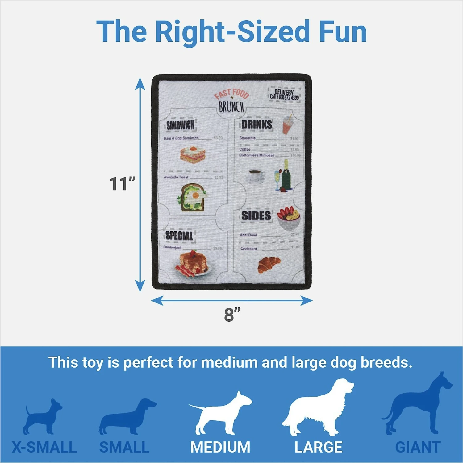 Frisco Brunch Menu Ballistic Nylon Flat Plush Squeaky Dog Toy Frisco Brunch Menu Ballistic Nylon Flat Plush Squeaky Dog Toy -Frisco Sales Store 297276 PT1. AC SS1800 V1643916405
