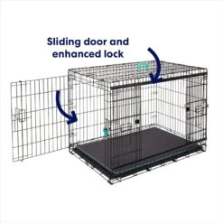 Frisco Heavy Duty Enhanced Lock Sliding Double Door Fold & Carry Wire Dog Crate & Mat Kit -Frisco Sales Store 297461 PT3. AC SS1800 V1633114897
