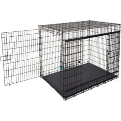 Frisco Heavy Duty Enhanced Lock Sliding Double Door Fold & Carry Wire Dog Crate & Mat Kit, 54 Inch -Frisco Sales Store 297463 PT6. AC SS1800 V1633115115