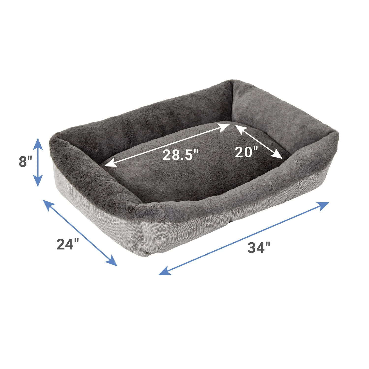 Frisco Herringbone Cuffed Cuddler Dog & Cat Bed Frisco Herringbone Cuffed Cuddler Dog & Cat Bed -Frisco Sales Store 299434 PT1. AC SS1800 V1637167088